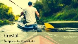  Presentation with floating - Cool new presentation design with nose of canoe floating behind backdrop and a blonde colored foreground