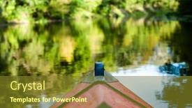  Presentation with kayak - Amazing presentation design having nose of kayak floating on a river backdrop and a tawny brown colored foreground