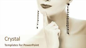  Presentation with wind energy close up portrait - Beautiful slides featuring nose simple - beautiful young woman close-up portrait backdrop and a cream colored foreground