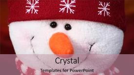  Presentation with snowman - Colorful presentation enhanced with heart shaped bullets isolated on white background backdrop and a sky blue colored foreground