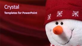  Presentation with purple festive christmas red - Cool new PPT theme with nose simple - festive stuffed christmas snowman backdrop and a  colored foreground
