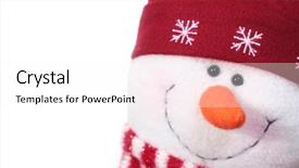  Presentation with snowman - PPT theme featuring nose simple - happy snowman background and a  colored foreground