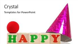  Presentation with alphabet - Slides with nose simple - happy word formed by colorful background and a white colored foreground