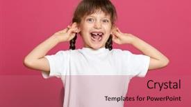  Presentation with save girl child - Colorful slide set enhanced with nose simple - lost tooth girl child portrait backdrop and a coral colored foreground