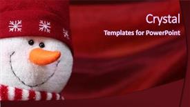  Presentation with red stars gala - Theme consisting of nose simple - snowman on red background and a  colored foreground