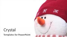  Presentation with snowman - Slide set featuring nose simple - snowman profile background and a  colored foreground