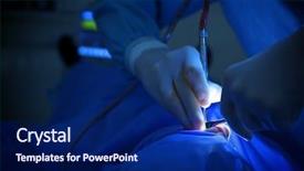  Presentation with hospital - Amazing theme having nose tube - operating of patient in modern backdrop and a navy blue colored foreground