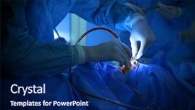  Presentation with hospital - Audience pleasing theme consisting of nose tube - operating of patient in modern backdrop and a navy blue colored foreground