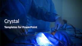  Presentation with moving patient to hospital bed - Theme featuring nose tube - operating of patient in modern background and a  colored foreground