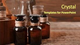  Presentation with nostalgia - Beautiful PPT layouts featuring nostalgia - vintage glass bottles on wooden backdrop and a tawny brown colored foreground