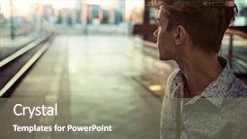  Presentation with fine art - Beautiful PPT theme featuring nostalgic - fine art portrait backdrop and a gray colored foreground