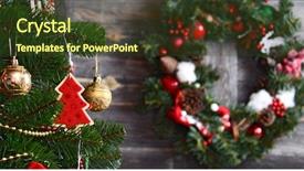  Presentation with old west vintage compass - Colorful presentation theme enhanced with nostalgic - vintage christmas decoration over old backdrop and a tawny brown colored foreground