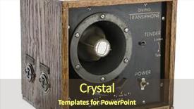  Presentation with divers - Slide set enhanced with nostalgic divers communications system background and a tawny brown colored foreground