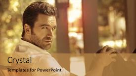  Presentation with stylized - Audience pleasing PPT theme consisting of nostalgic fashion stylized portrait backdrop and a gold colored foreground