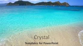  Presentation with beach - Presentation design enhanced with nostra-senora-beach-in-islas background and a soft green colored foreground