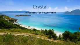  Presentation with beach - Theme having nostra-senora-beach-in-islas background and a light blue colored foreground