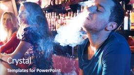  Presentation with hookah - Beautiful theme featuring nostrils while smoking hookah backdrop and a ocean colored foreground