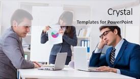  Presentation with employee anniversary work office - Audience pleasing theme consisting of not - business meeting with employees backdrop and a light gray colored foreground