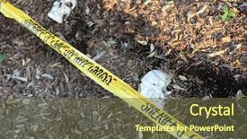  Presentation with sheriff - Cool new presentation with not cross warning tape murder backdrop and a tawny brown colored foreground