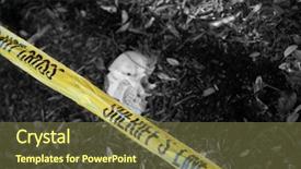  Presentation with sheriff - PPT theme with not cross warning tape murder background and a tawny brown colored foreground