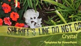  Presentation with sheriff - Presentation theme having not cross warning tape murder background and a tawny brown colored foreground