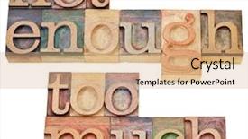  Presentation with consumerism - PPT theme enhanced with not enough too much - supply background and a coral colored foreground