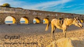  Presentation with aqueduct - PPT layouts enhanced with not far from the aqueduct background and a coral colored foreground