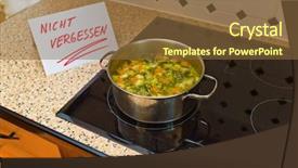  Presentation with alzheimer - PPT theme enhanced with beautiful sad retro girl peeking out from behind red golf bag isolated on white with space for text horizontal format background and a coral colored foreground