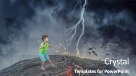  Presentation with walking - Audience pleasing slide set consisting of not let your child walk backdrop and a gray colored foreground