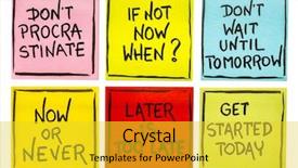  Presentation with today - Cool new presentation with not procrastinate if not now backdrop and a yellow colored foreground