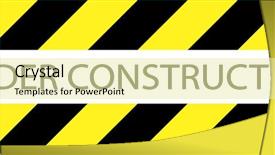 Presentation with under construction - Beautiful presentation theme featuring not ready - construction sign good for websites backdrop and a blonde colored foreground