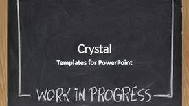  Presentation with patterns - Presentation theme enhanced with not ready - work in progress text background and a dark gray colored foreground