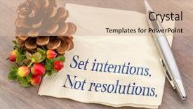  Presentation with set goals - Audience pleasing presentation theme consisting of set intentions not resolutions new backdrop and a lemonade colored foreground
