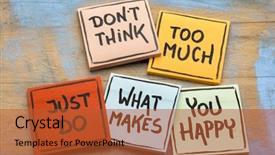  Presentation with sticky notes - Presentation enhanced with not think too much just background and a red colored foreground