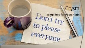  Presentation with everyone - Cool new slide deck with not try to please everyone backdrop and a soft green colored foreground