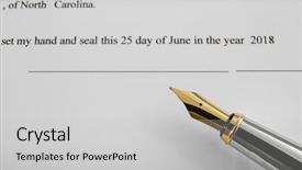  Presentation with legal document - PPT layouts enhanced with notary public document and fountain background and a  colored foreground