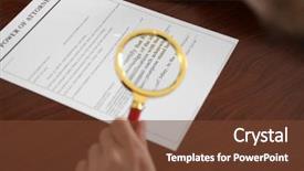  Presentation with attorney - PPT layouts featuring notary public reading power background and a tawny brown colored foreground