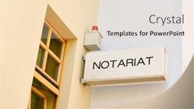  Presentation with notary - Cool new slide set with notary-s-office-sign backdrop and a lemonade colored foreground