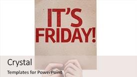  Presentation with friday - PPT theme enhanced with free thank note - it's friday card isolated background and a lemonade colored foreground