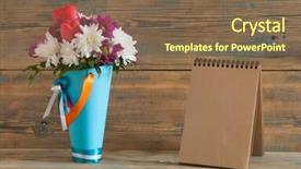  Presentation with note book - Amazing slides having note book diary and beautiful backdrop and a violet colored foreground