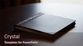  Presentation with note book - Colorful presentation design enhanced with note-book-with-hard-wooden backdrop and a wine colored foreground