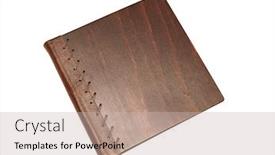  Presentation with note book - Theme featuring note-book-with-hard-wooden background and a soft green colored foreground