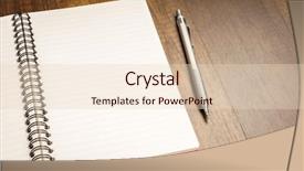  Presentation with note book - Slide set enhanced with note book with pencil background and a lemonade colored foreground