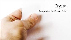  Presentation with leave - PPT theme consisting of note busines - males hand holding up background and a white colored foreground