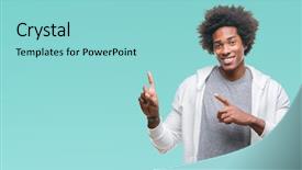  Presentation with american quilt - Audience pleasing PPT theme consisting of note indicator - afro american man wearing sweatshirt backdrop and a  colored foreground