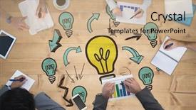  Presentation with bleached - Beautiful PPT theme featuring note indicator - business meeting against bleached wooden backdrop and a coral colored foreground