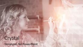  Presentation with stop violence against women - PPT layouts featuring note indicator - stocks and shares against close background and a soft green colored foreground