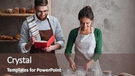  Presentation with woman in under wear - PPT layouts enhanced with note indicator - young smiling woman under sensitive background and a tawny brown colored foreground