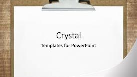  Presentation with blank - Slide set having note pad - clipboard with blank sheet background and a white colored foreground