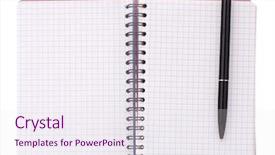  Presentation with black white - Theme with note pad - open blank checked notebook background and a sky blue colored foreground